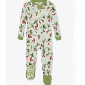 Burt's Bees Baby® Baby Island Holiday Organic Cotton Footed Pajama Green 3-6M